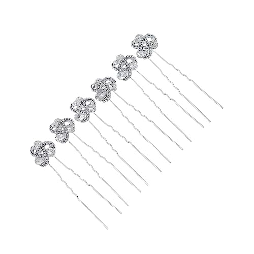 RORPOIR 6st Strass Blumen Haarnadel Hochzeit Perle Haarnadel Haarschmuck Braut Haar Pin Braut Haar Schmuck Braut Haarnadel Hochzeit Haarnadel Strasssteine Schmücken Kind Koreanisch von RORPOIR