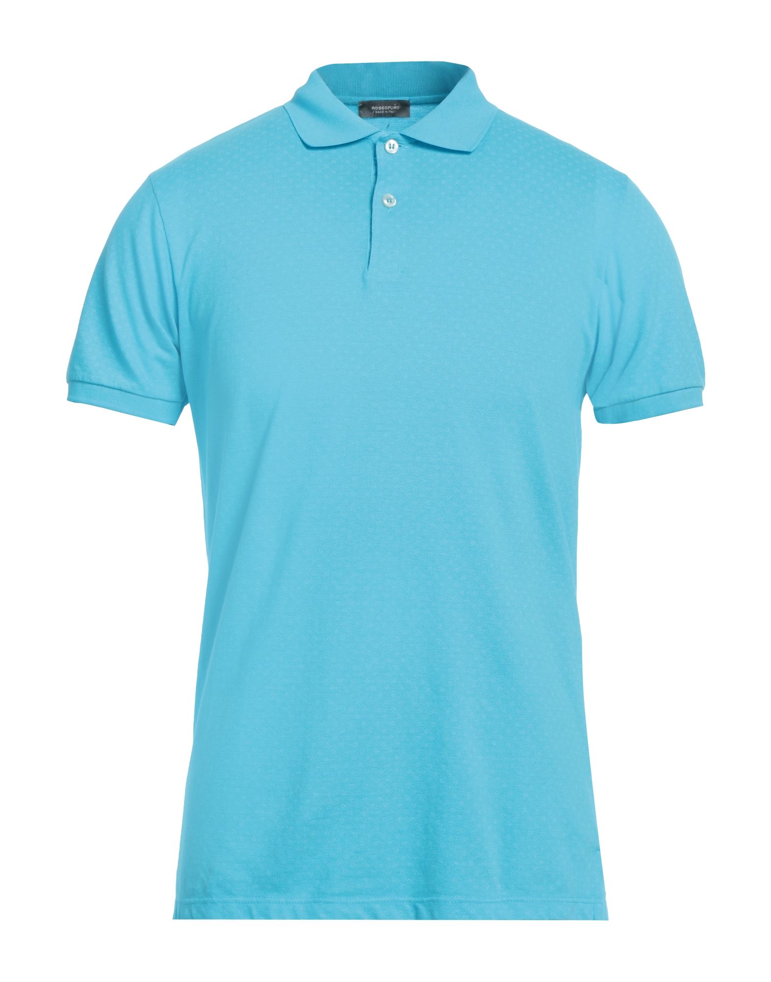 ROSSOPURO Poloshirt Herren Azurblau von ROSSOPURO