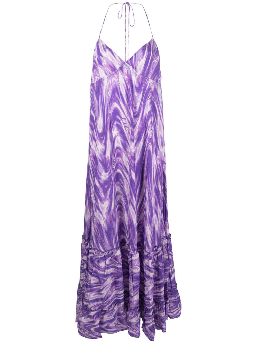 ROTATE BIRGER CHRISTENSEN Maxikleid mit grafischem Print - Violett von ROTATE BIRGER CHRISTENSEN