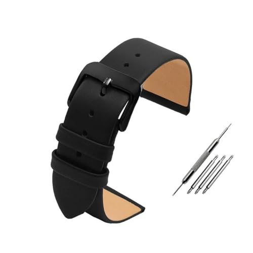 ROWCES Dünnes, weiches Lederarmband, 12mm – 20mm, Ersatzarmbänder für Uhren mit Dornschließe, 18mm von ROWCES