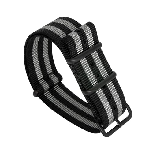 ROWCES Elastisches Nylon-Uhrenarmband, einteiliges Uhrenarmband, 18mm, 20mm, 22mm, 24mm, Uhrenzubehör, 18mm von ROWCES