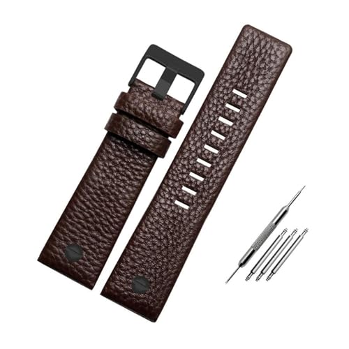 ROWCES Lederarmband, großes Herrenuhrenarmband, 22mm – 32mm, Uhrenzubehör mit Installationswerkzeugen, 26mm von ROWCES