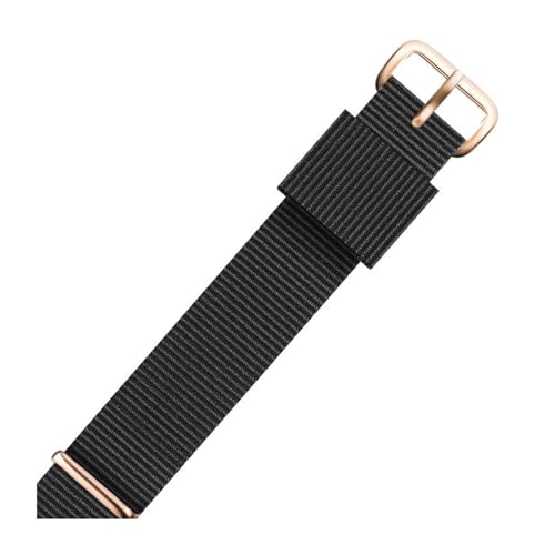 ROWCES Nato-Nylon-Uhrenarmband, 12mm – 22mm, gestreiftes Nylon-Uhrenarmband, Uhren-Ersatzarmband, 14mm von ROWCES