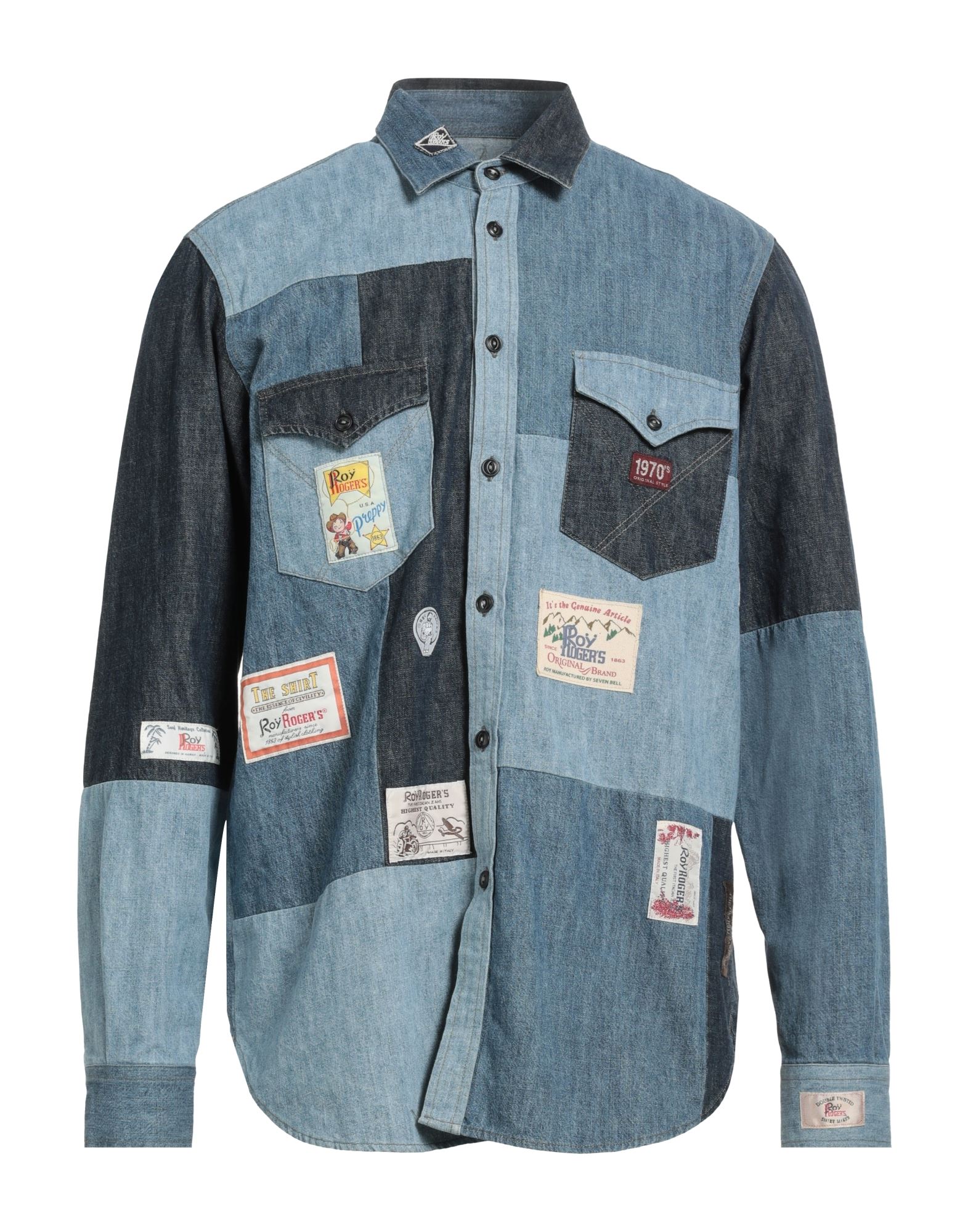 ROŸ ROGER'S Jeanshemd Herren Blau von ROŸ ROGER'S