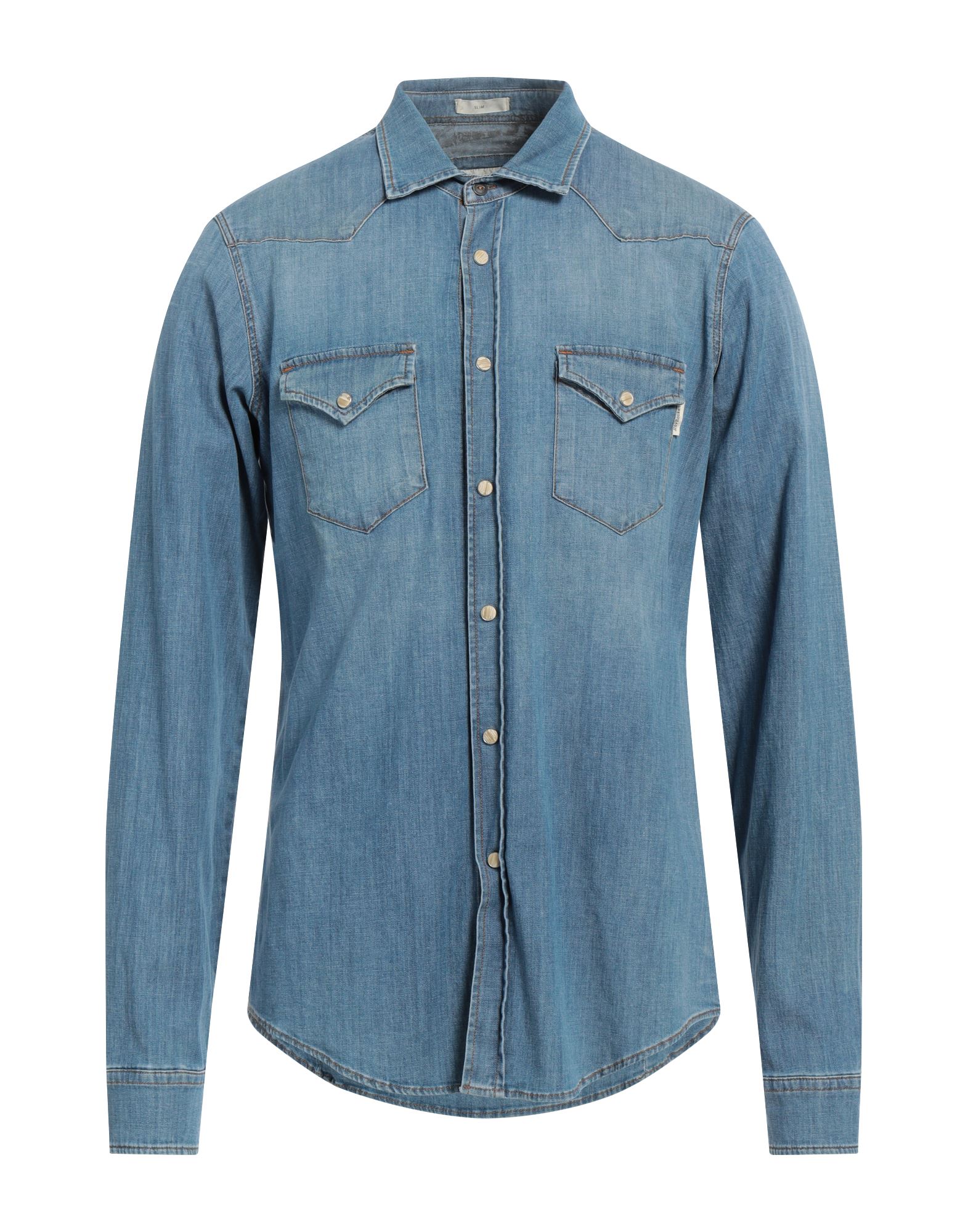 ROŸ ROGER'S Jeanshemd Herren Blau von ROŸ ROGER'S