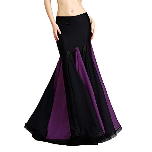 ROYAL SMEELA Bauchtanz Kostüm Chiffon Doppelschicht Bauchtanz Maxi Rock Rüsche Meerjungfrau Röcke Kostüm Damen Frauenkleid Bauchtanz Rock Bauchtanz Outfit Meerjungfrauen Rock Fischschwanz Kleid von ROYAL SMEELA