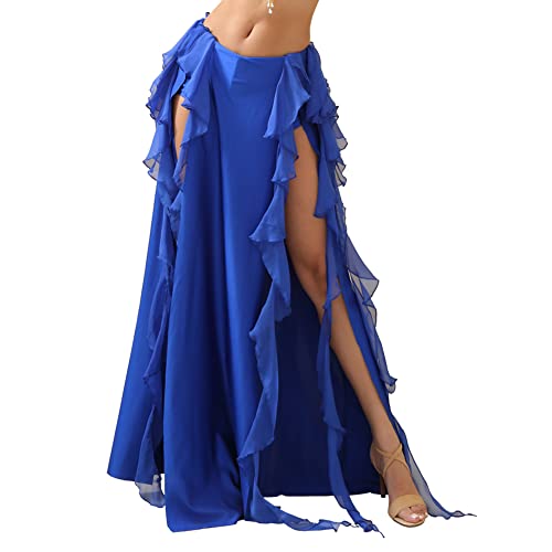 ROYAL SMEELA Bauchtanz Rock Chiffon Damen Bauchtanz röcke lang Bauchtanz kostüm für Frauen Bauchtanz Outfits Bauchtänzerin Rock Bauchtanz Outfits Sexy Bauchtanz Übungskleidung Bauch tanzen Kostum von ROYAL SMEELA