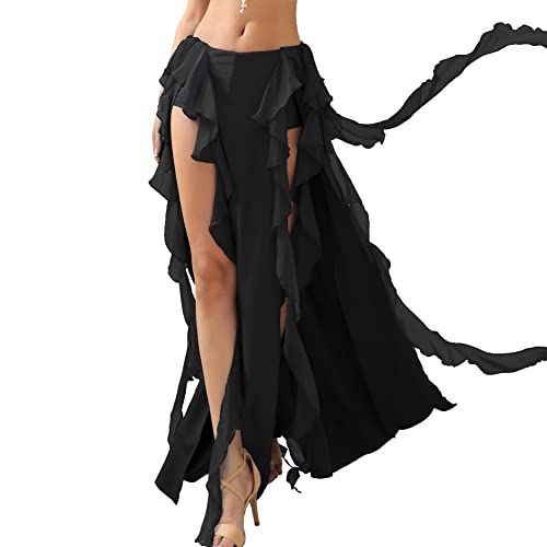 ROYAL SMEELA Bauchtanz Rock Chiffon Damen Bauchtanz röcke lang Bauchtanz kostüm für Frauen Bauchtanz Outfits Bauchtänzerin Rock Bauchtanz Outfits Sexy Bauchtanz Übungskleidung Bauch tanzen Kostum von ROYAL SMEELA