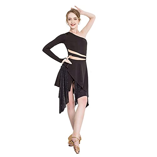 ROYAL SMEELA Damen Latein Tanzkleid Latein Kleid Tanz kostüm Mesh Dance Outfits Bühnen Performance Verschleiß Salsa Tanz Kleider Tango Tanz Kostüme von ROYAL SMEELA