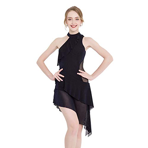 ROYAL SMEELA Elastisch Latein Tanz kostüm sexy tanzkleid Latein Tanz Kleidung Mesh Tango Cha Cha Tanzoutfit Tanzkostüm für Frauen Ballsaal Tanz kostüm Wettkampf kostüm Tango Kleider Damen Salsa Kleid von ROYAL SMEELA