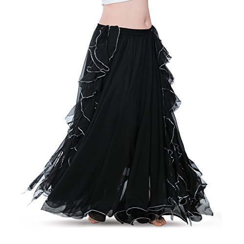 ROYAL SMEELA Gute Qualität Neues Damen Bauchtanz Rock Kostüm Tanzen Ausbildung Chiffon Röcke Kleid Performance Bekleidung von ROYAL SMEELA