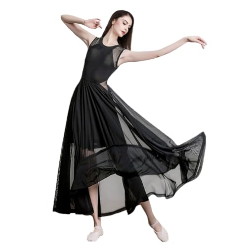 ROYAL SMEELA Mesh Lyrischer Tanz Kostüme Frauen Lyrical Dance Kleid Modernes Zeitgenössisches Kleid Damen Moderne Tanzkleidung Lyrischer Tanzen Kleid von ROYAL SMEELA