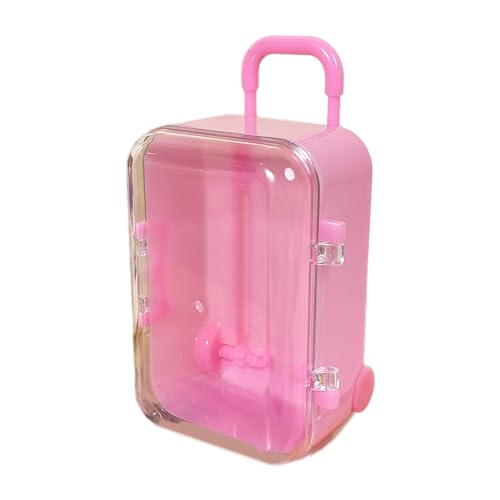 ROYALEAD Koffer Form Lippenstift Tasche Frauen Kleine Karte Gepäck Aufbewahrungsbox Puppen Zubehör Miniatur Trolley Koffer Reise von ROYALEAD