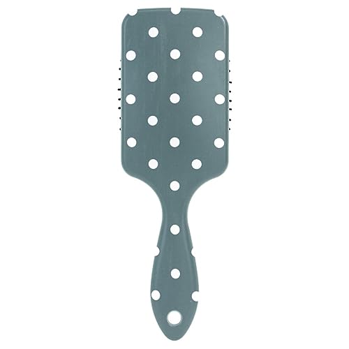 Weiße klassische Polka Dots Blau Minimalistische Kissen Haarbürste, antistatische Bürste, gesunde Haarbürste, Haarbürste hübsch von RPLIFE