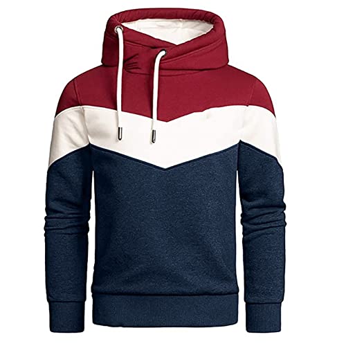 RRGEAR Herren Kapuzenpullover Slim Fit Baumwolle-Anteil weißer Herren Hoodie-Sweatshirt-Pulli Langarm Herren schwarzer Pullover-Shirt mit Kapuze Kapuzenjacke Herren Schwarz Sport Pullover Herren von RRGEAR