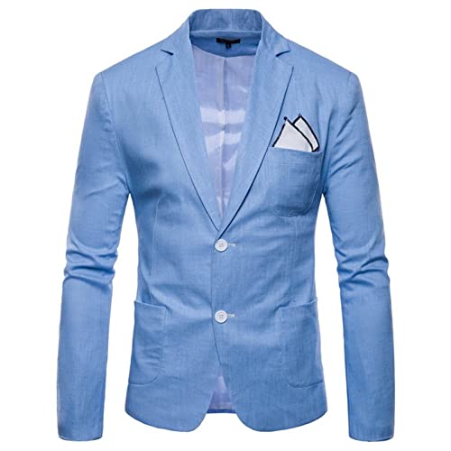 RRGEAR Sakko Herren Sportlich Regular Fit Leinen Männer Blazer Modern Freizeit Jackett Anzugjacke Herren Sakko Herren Shirt Langarm S/M/L/XL/5XL von RRGEAR