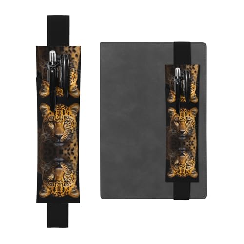 RRKDOY Leder-Stifthalter, Lesezeichen, Leopardenmuster, bedruckt, für Hardcover-Tagebücher, Tagebücher, Planer, verstellbarer Riemen, Schwarz , Einheitsgröße RRKDOY Leder-Stifthalter, Lesezeichen, Leopardenmuster, bedruckt, für Hardcover-Tagebücher, Tagebücher, Planer, verstellbarer Riemen, Schwarz , Einheitsgröße von RRKDOY