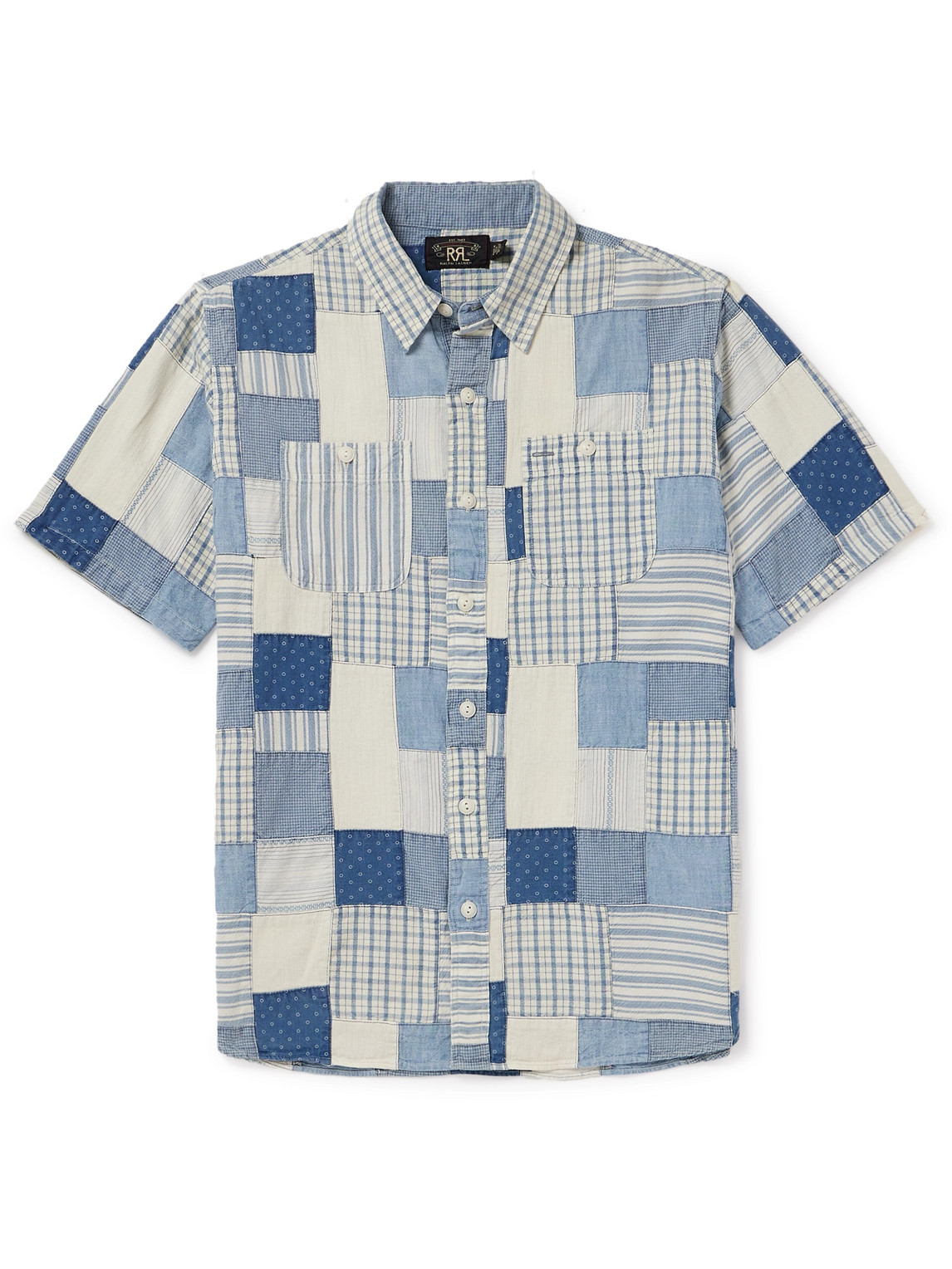 RRL - Farrell Patchwork Cotton Shirt - Men - Blue - XL von RRL