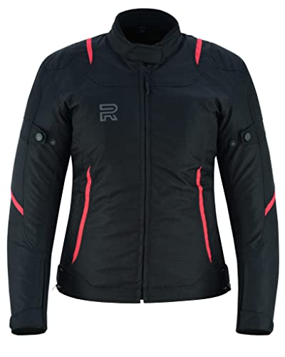 RS Raxus Motorradjacke für Damen, für den Winter, wasserdicht, mit Protektoren, CE-geprüft, rot, 36 von TAICHI