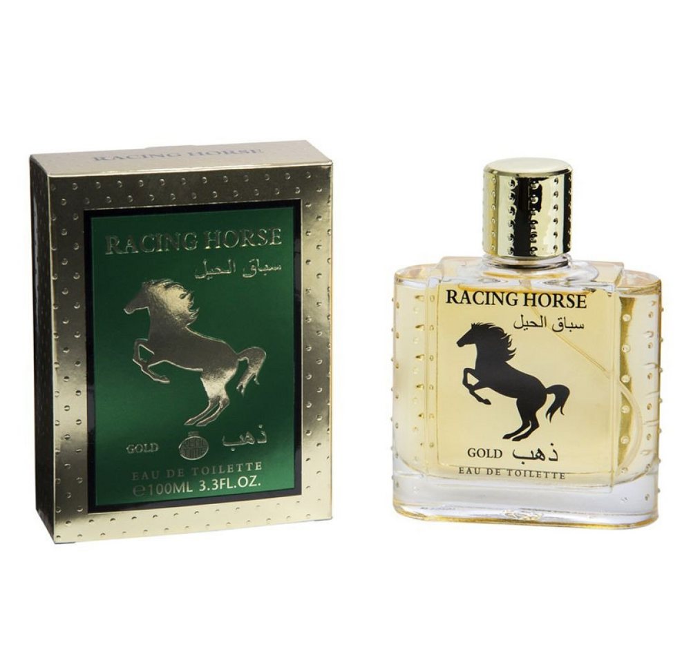 RT Eau de Toilette RACING HORSE GOLD - Parfüm für Herren - süßer & orientalischer Duft, - 100ml - Duftzwilling / Dupe Sale von RT