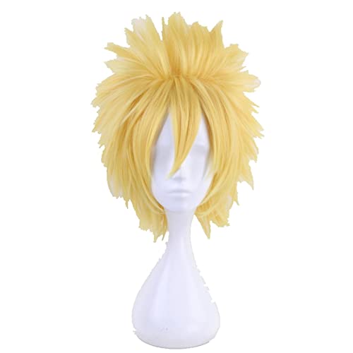 God Rose Aotu World Cosplay Wig King Golden Mix Short Fluffy Layered Synthetic Hair Heat Resistant Fiber Party Wigs von RUIRUICOS