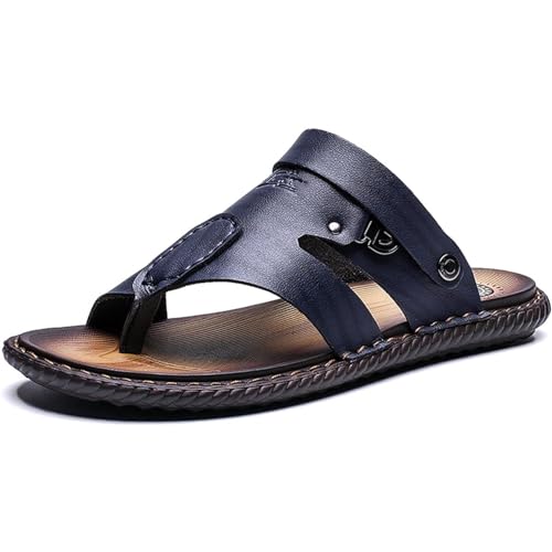 Herrensandalen mit offenem Zeh, Großzehenknochenkorrektur-Sandalen, sportliche verstellbare Riemen Orthesen, Zehentrenner Strand Reisen,Blau,39 von RUIZE