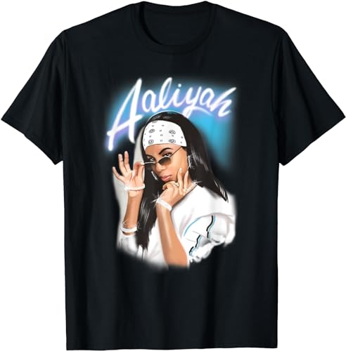 RUIZE Airbrush Bandana Foto T-Shirt, Schwarz , L von RUIZE