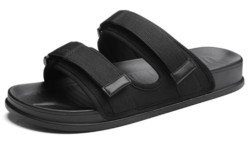 RUIZE Diabetiker-Hausschuhe für Herren und Damen, verstellbare Freizeitschuhe, bequeme Wandersandalen, orthopädische Hausschuhe, geeignet für Outdoor-Sandalen, Schwarz , 35 EU von RUIZE