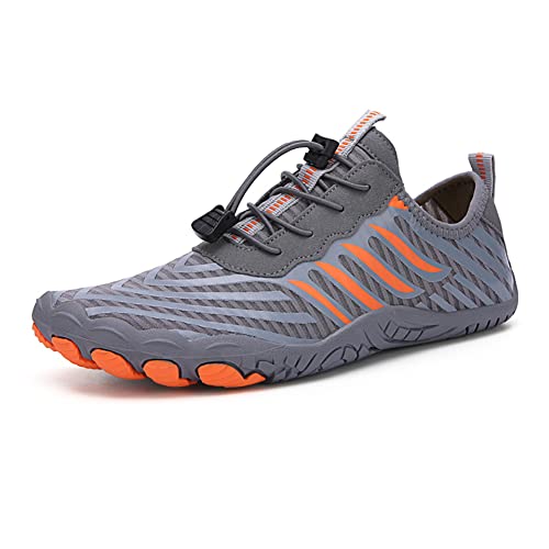 RUYI Barfußschuhe Damen Herren Zehenschuhe Unisex Traillaufschuhe Wassersportschuhe Fitnessschuhe mit Weich rutschfeste Sohle, Schnell Trocknend Badeschuhe von RUYI