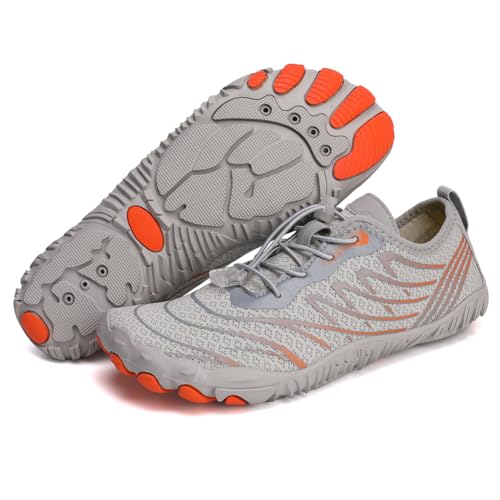 RUYI Barfußschuhe Damen Herren Zehenschuhe Unisex Traillaufschuhe Wassersportschuhe Fitnessschuhe mit Weich rutschfeste Sohle, Schnell Trocknend Badeschuhe von RUYI