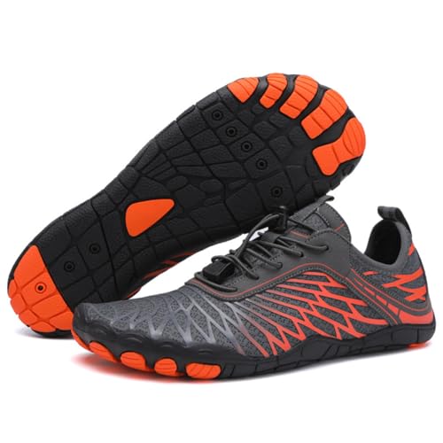 RUYI Unisex Barfußschuhe Damen Herren Traillaufschuhe, Weich Leicht Fitnessschuhe mit rutschfest Sohle & Breiter Zehenbox, Schnell Trocknend Badeschuhe von RUYI