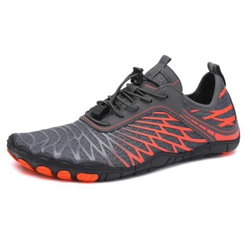 RUYI Unisex Barfußschuhe Damen Herren Traillaufschuhe, Weich Leicht Fitnessschuhe mit rutschfest Sohle & Breiter Zehenbox, Schnell Trocknend Badeschuhe von RUYI