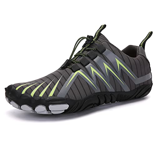 RUYI Unisex Barfußschuhe Damen Herren Zehenschuhe, Schnell Trocknend Traillaufschuhe, Weich Leicht Fitnessschuhe Atmungsaktiv Aquaschuhe mit rutschfest Sohle & Breiter Zehenbox von RUYI