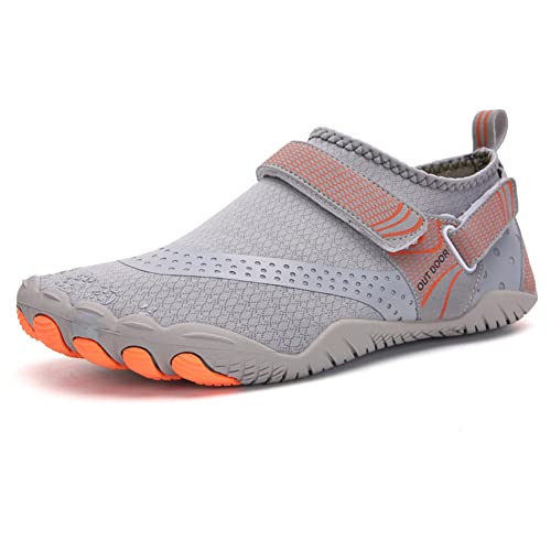 RUYI Unisex Barfußschuhe Damen Herren Traillaufschuhe, Weich Leicht Fitnessschuhe mit rutschfest Sohle & Breiter Zehenbox, Schnell Trocknend Badeschuhe von RUYI