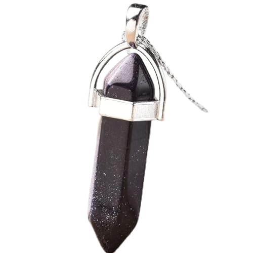 natural stone pendant 1 STÜCK Natürlicher Kristall Anhänger Stein Ornamente Probe Schmuck DIY Liebhaber Handarbeit Geschenke for Männer Frauen ( Color : Blue Sandstone , Size : 1pc 1.37-1.57in ) von RVBLRDSE