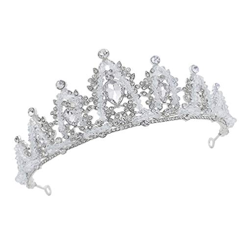 Kinder Kristall Tiara Strass Kristall Hochzeit Kronen Stirnband Festzug Krone Braut Haar Kopfschmuck für Braut Blumen Mädchen Geburtstag Tiara für Frauen von RWRAPS