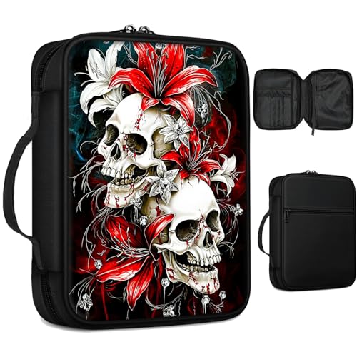 RWUTYTIUL Bibeltaschen mit Griff für Männer und Frauen, 27,9 x 22,1 cm, Stoff-Buchhülle mit 2 Lesezeichen, Tragebuch und Reißverschlusstasche, Standardgröße, Bibelzubehör, Geschenk, roter RWUTYTIUL Bibeltaschen mit Griff für Männer und Frauen, 27,9 x 22,1 cm, Stoff-Buchhülle mit 2 Lesezeichen, Tragebuch und Reißverschlusstasche, Standardgröße, Bibelzubehör, Geschenk, roter von RWUTYTIUL