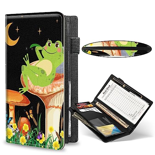 RWUTYTIUL Buch-Organizer mit elastischem Verbandsverschluss, Frosch-Galaxie, Kellnerin-Block, Kellnertasche, Broschüre, Restaurant, Kellner, Gäste, Scheckbuchhalter, Geldfach, passend für RWUTYTIUL Buch-Organizer mit elastischem Verbandsverschluss, Frosch-Galaxie, Kellnerin-Block, Kellnertasche, Broschüre, Restaurant, Kellner, Gäste, Scheckbuchhalter, Geldfach, passend für von RWUTYTIUL