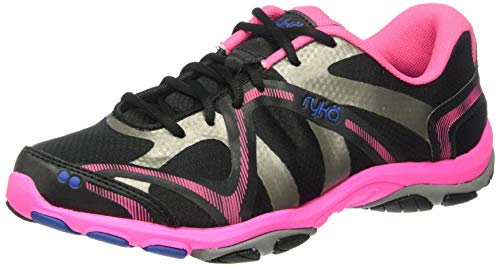 Ryka Damen Influence Cross-Sneaker, Black/Atomic Pink/Royal Blue/Forge Grey, 39 EU von Ryka