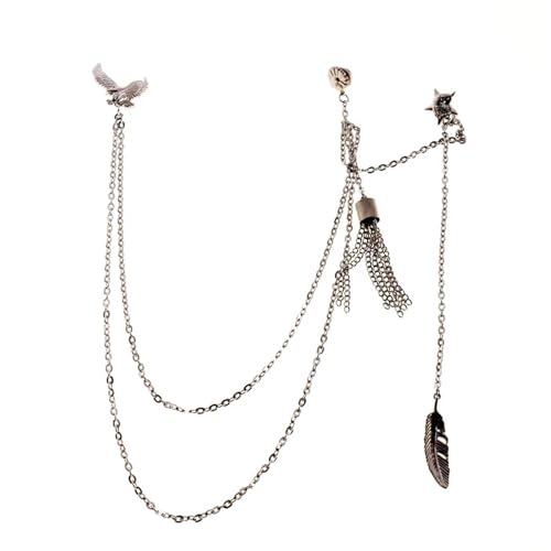 Herren Brosche Anstecknadel Kette 1 Stück Retro Stern Metall Quaste Ketten Anzug Männer Band Sänger Leistung Show Zubehör Splitter Herren Brosche Anstecknadel Kette 1 Stück Retro Stern Metall Quaste Ketten Anzug Männer Band Sänger Leistung Show Zubehör Splitter von RYRYR