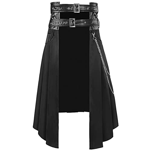 Faltenrock Grau Swingerclub Outfit Herren Men In Kilts Schottenkostüm Herren Rock Mit Hose Drunter Sauna Kilt Männer Gothic Kleidung Herren Gladiator Kostüm Herren & von RYTEJFES