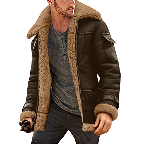 Leder Bomberjacke Oversized Herren Jacke Winter Angebote Leder Fliegerjacke Herren Herren Übergangsjacke Herbst Große Größen Motorradjacke Herren Wasserdicht Outdoorjacke Herren Wasserdicht 4Xl , von RYTEJFES