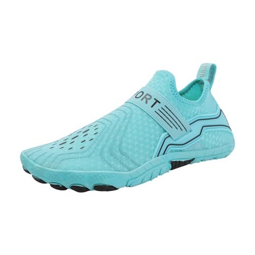 RYTEJFES Barfußschuhe Herren Outdoor rutschfest Leicht Breathable Badeschuhe Bequem Wasserdicht Aquaschuhe Barfußschuhe Schnell Trocknend Weiß Strandschuhe 39 Wasserfest Outdoor Segelschuhe von RYTEJFES