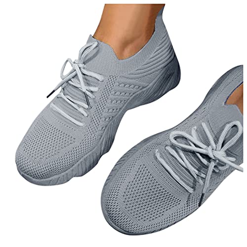 RYTEJFES Damen Sneakers Laufschuhe Leichte Turnschuhe Freizeitschuhe Mesh Atmungsaktiv Weich Große Größe Outdoor Joggingschuhe Casual Damenschuhe Tennis Schuhe Wanderhalbschuhe Schwarz von RYTEJFES