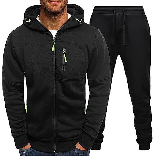 RYTEJFES Fitness Herren Kleidung, Jogginghose Joggen Jogging Modern Kleidung Klamotten Bequeme Stylisch Casual Training Trainingsanzug Hosen Gym Men Sets Elegante Jogginghose Hoodie von RYTEJFES