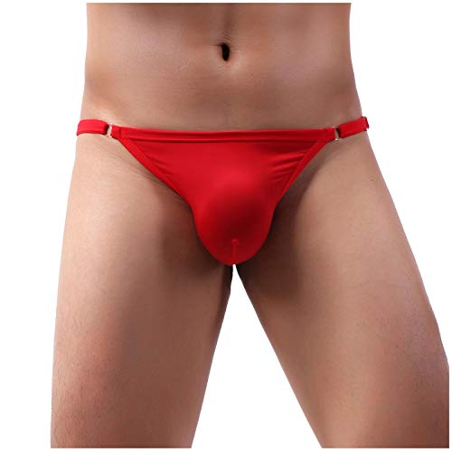 RYTEJFES G-String Herren Sexy Dessous Atmungsaktiv Bequem Unterhosen Brief Einfarbig Baumwolle Höschen Männer Lässig Hipster Elastisch Bulge Pouch Tanga Slips von RYTEJFES