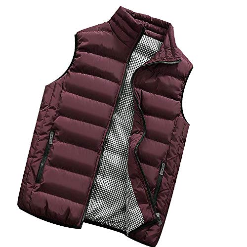 RYTEJFES Herren Steppweste Schwarz Leicht Outdoor Winter Daunenweste Warm Winterjacke Ärmellos Sportweste Vest Für Männer Übergangsjacke Gepolstert Baumwolle Weste Jacke von RYTEJFES