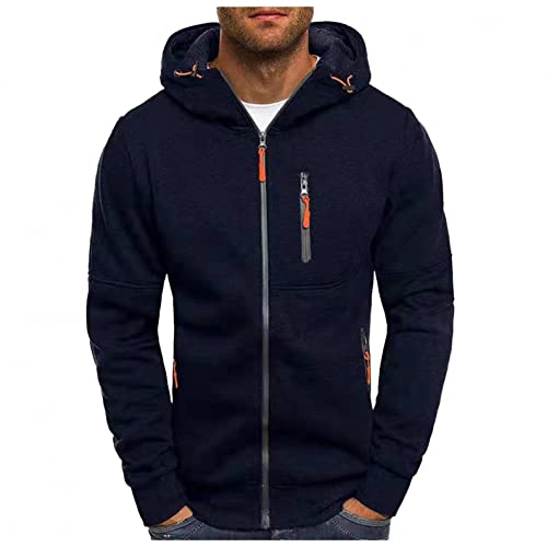 RYTEJFES Herren Zip Hoodie Sweatjacke Kapuzenjacke Kapuzenpulli mit Reißverschluss Langarm Zipper Kapuzenpullover Casual Hooded Sweatshirt Herbst Winter Sweater Tops Blouse Outwear von RYTEJFES