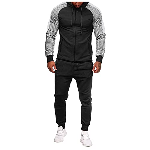 RYTEJFES Joginanzuge Herren, Stylisch Men Training Joggen Hoodie Hosen Jogging Modern Casual Sets Activewear Jogginghose Jogginghose Bequeme Elegante Gym Kleidung Trainingsanzug von RYTEJFES