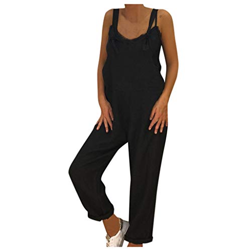 RYTEJFES Latzhose Damen Kurz Jeans Große Größen Schwarz Sexy Kurzgröße Stoff S 4Xl Lässiger Sommerhose Freizeithose Hosenanzug Arbeitshose Romper Onesie Bodysuit Streetwear Jumpsuit Latzhose Overall von RYTEJFES